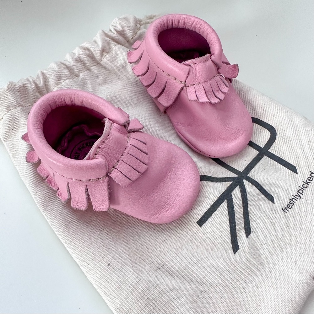 Light Pink Freshly Picked Newborn Moccs